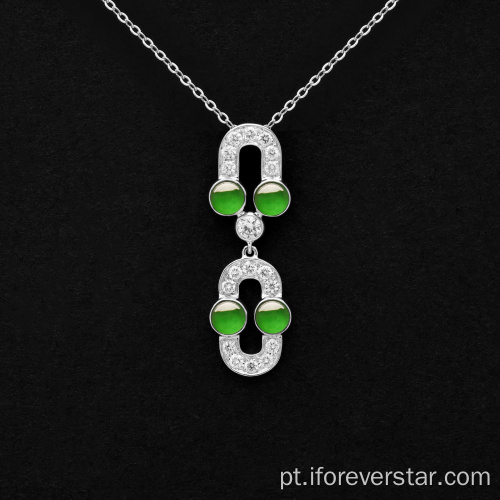 Conjuntos de jadeite de moda jadeita verde puro puro